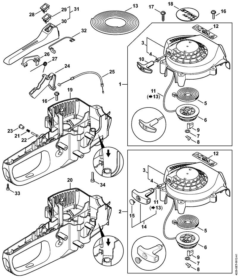 HS45-H-rewind-starter-housing