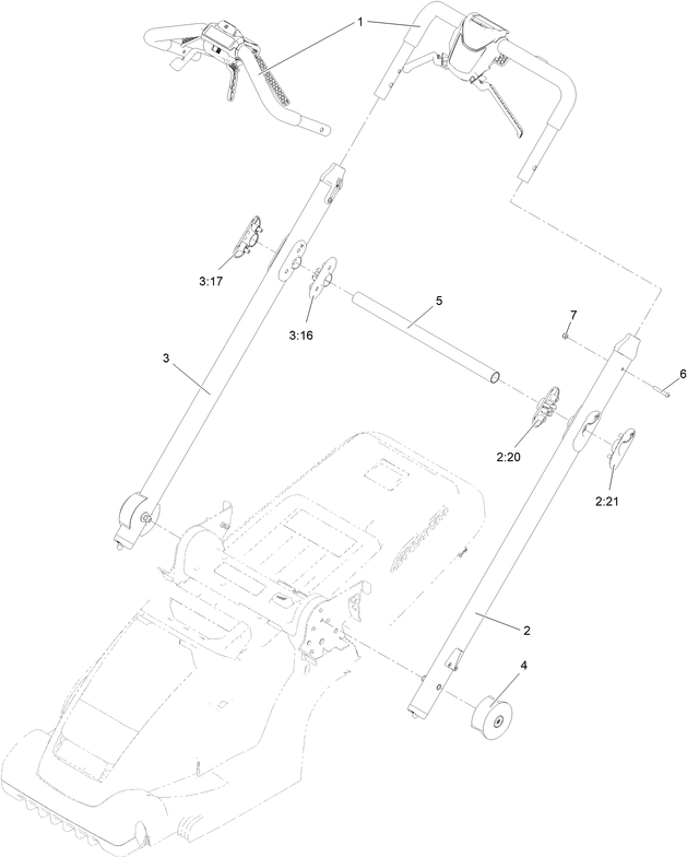 Hayter 555a handlebars