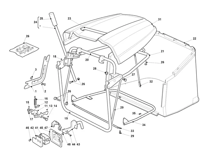 mountfield 1736 grassbox