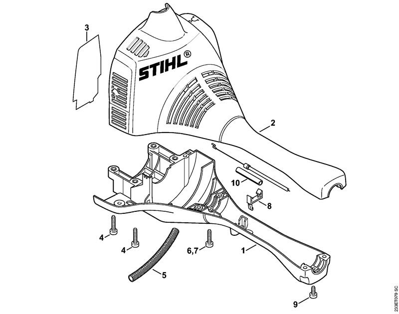 StihlFS55-Enginehousing Stihl FS55 engine housing