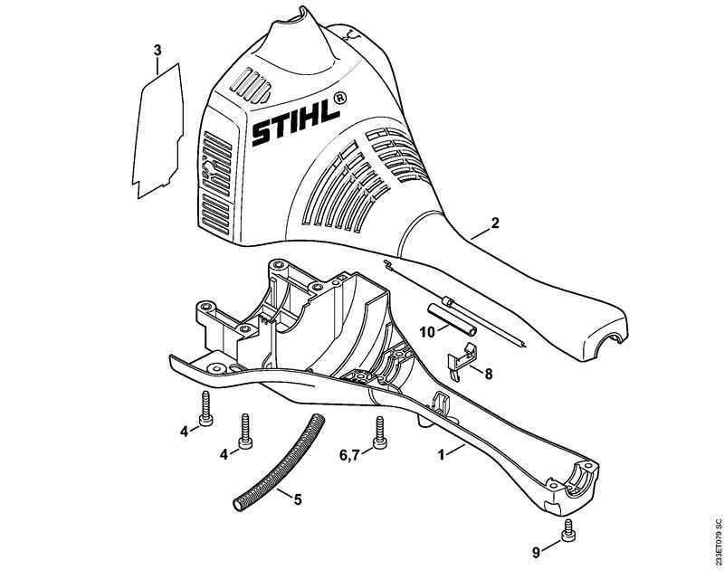 Stihl FS55 engine housing