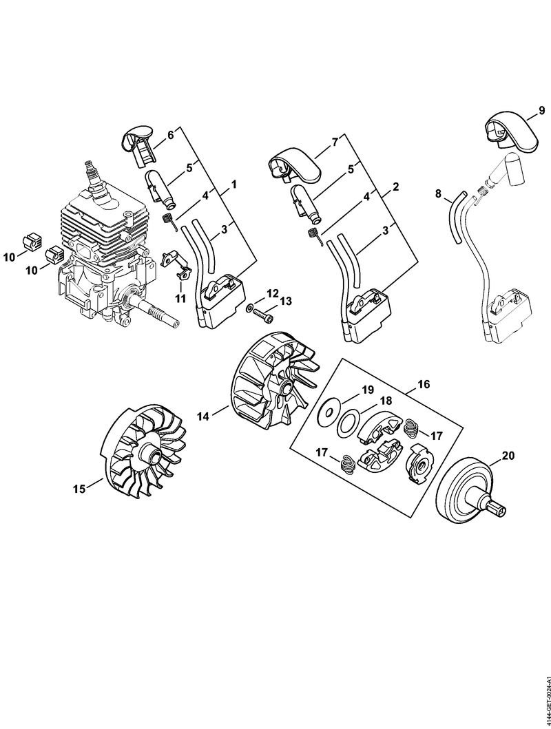 Stihlkm56-Ignition-clutch Stihl KM56 Ignition clutch