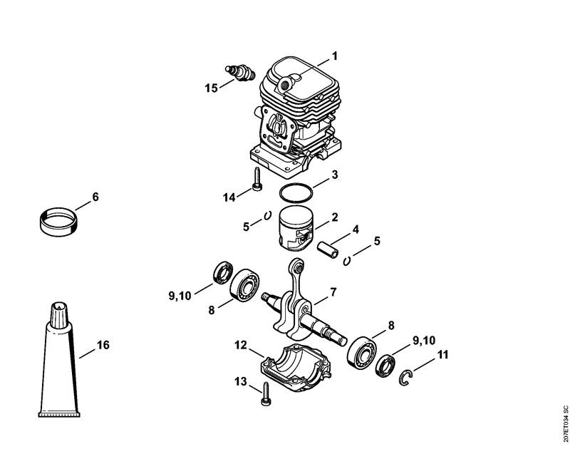 Stihl MS170 Cylinder