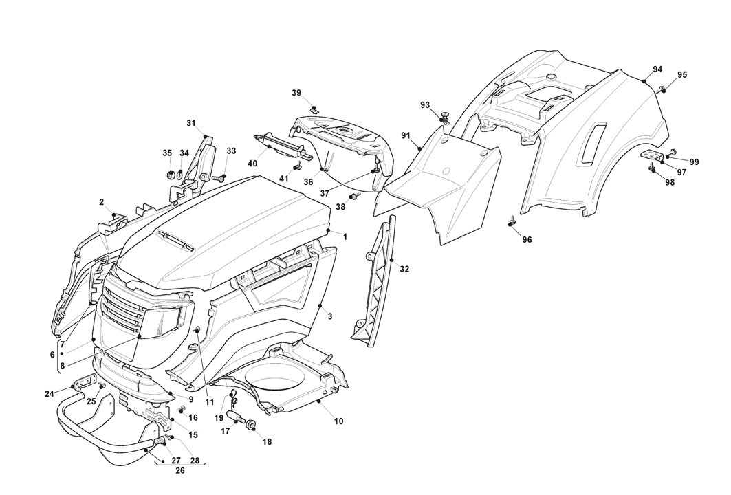 mountfield 1736h bodywork