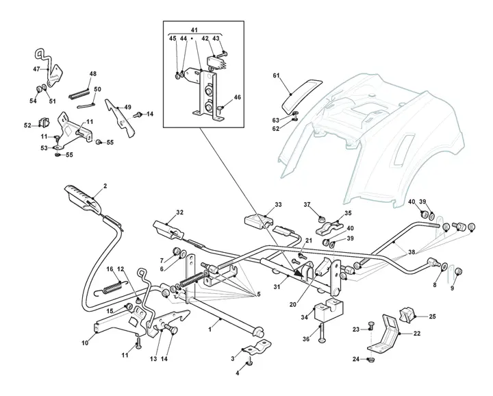 Mountfield 1736H brakes