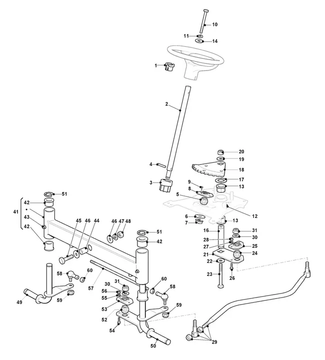 mountfield 1736h steering rack