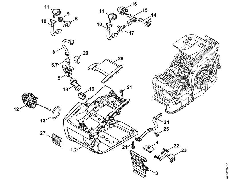 Stihl MS201C-M - Tank Housing