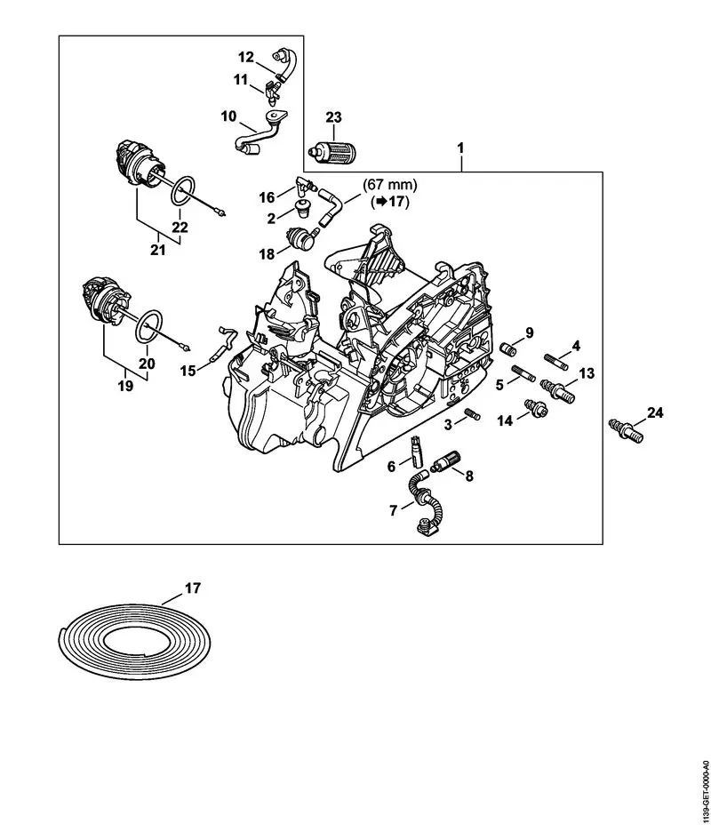 Stihl MS211 - Motor Housing
