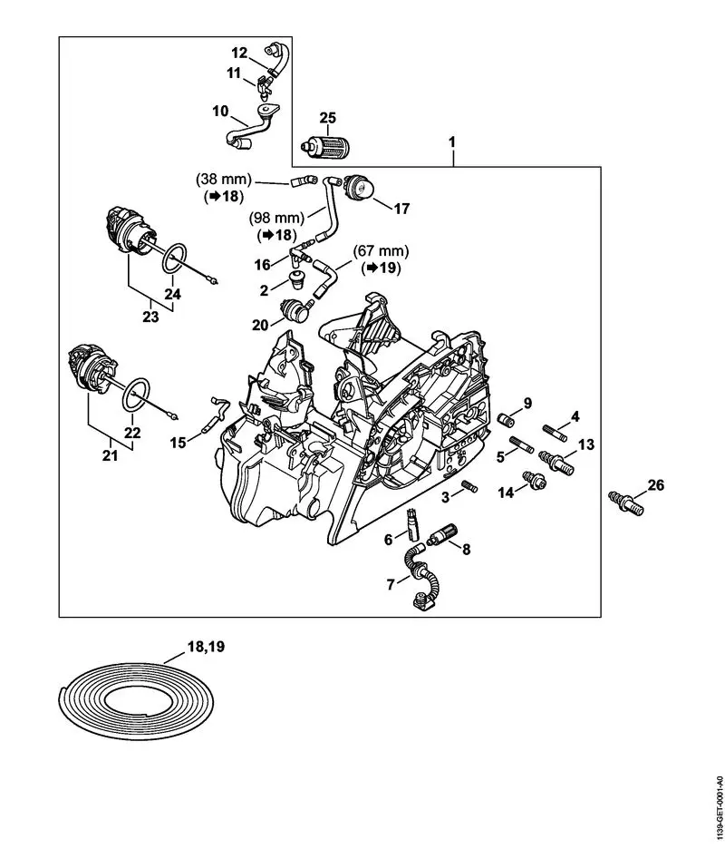 Stihl MS211C-BE - Engine Housing