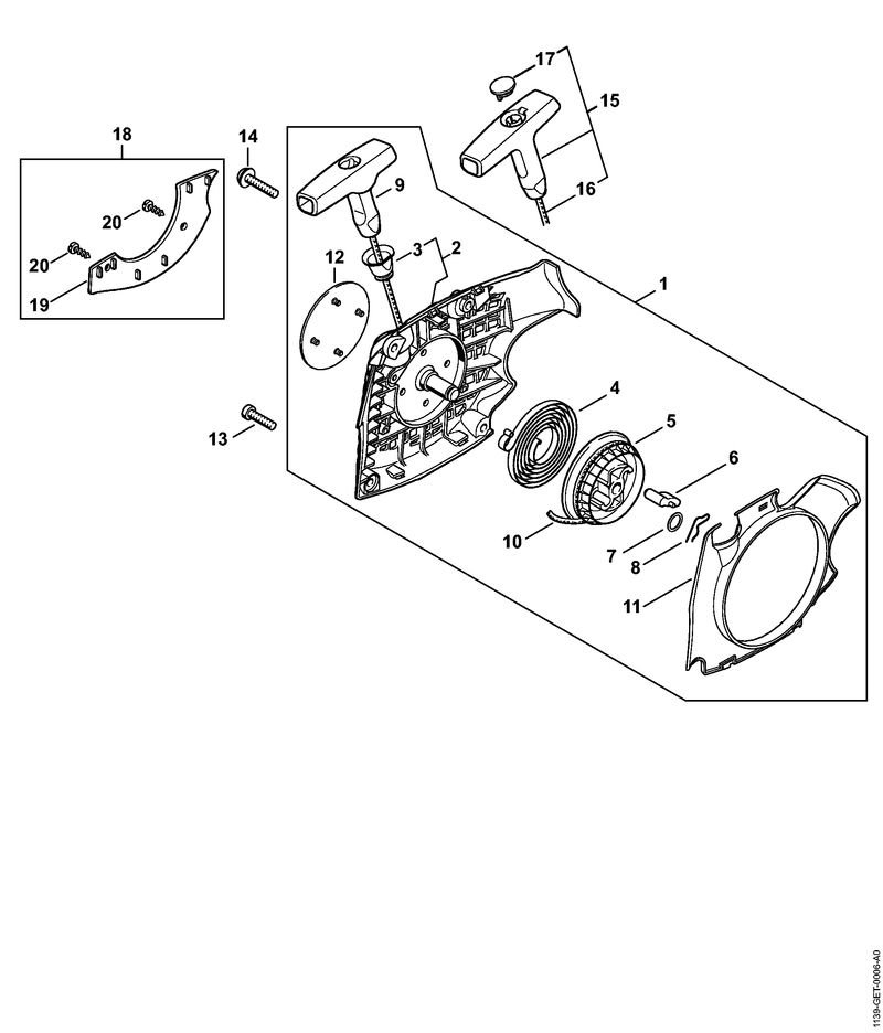 Stihl MS211 Rewind Starter