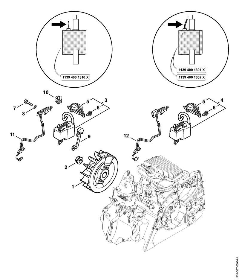 Stihl MS211 ignition