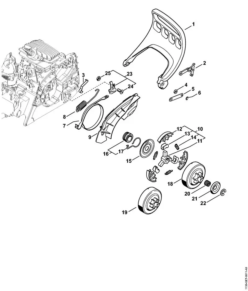 Stihl MS181C-BE - Hand Guard, Chain Brake