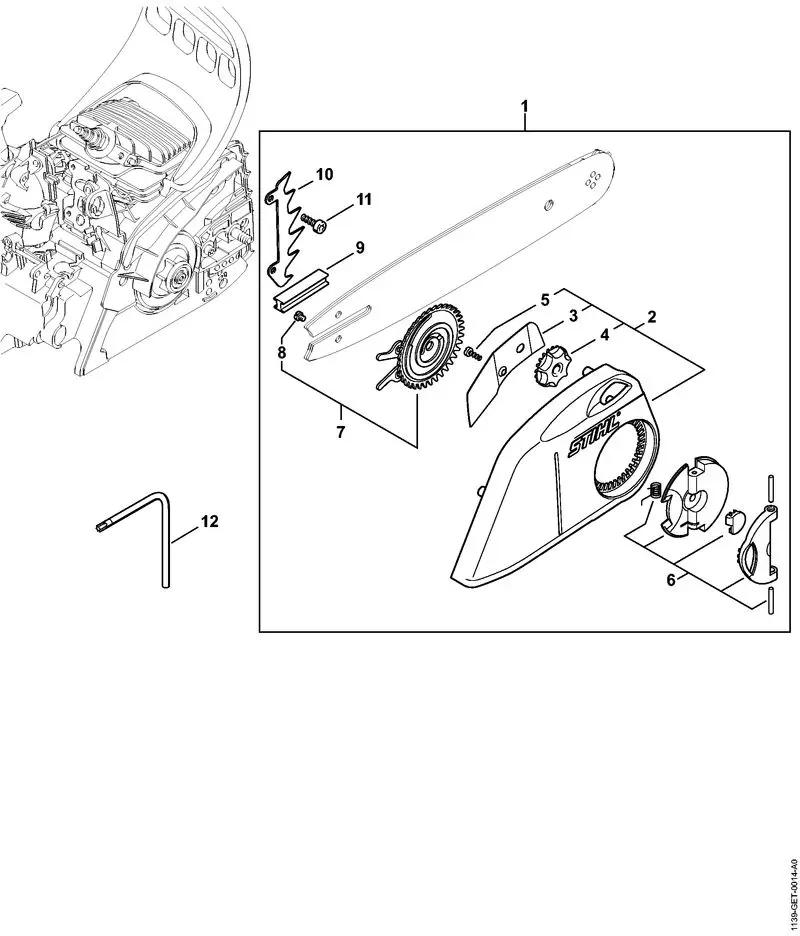 Stihl MS211C-BE - Quick Chain Tensioner