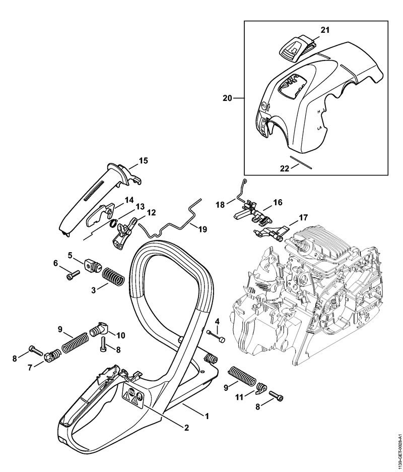 Stihl MS181C-BE Handle