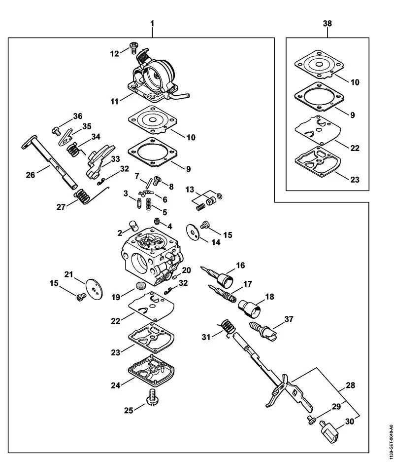 Stihl MS211C-BE - Carburetor