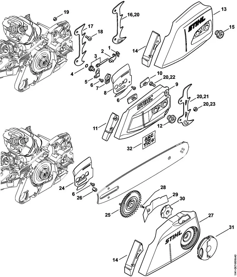 Stihl MS261C-M - Chain Tensioner
