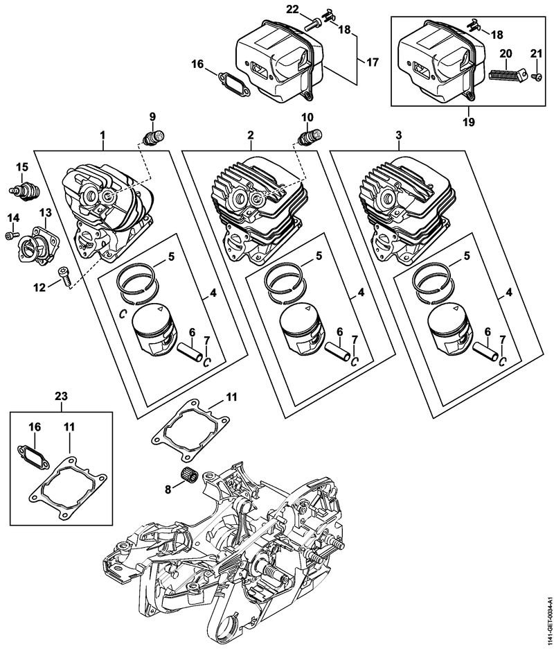 Stihl MS261C-M - Cylinder