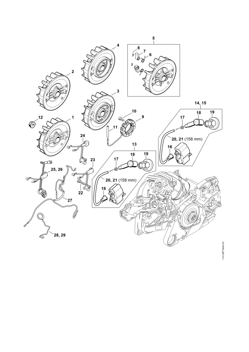 ms261cm ignition