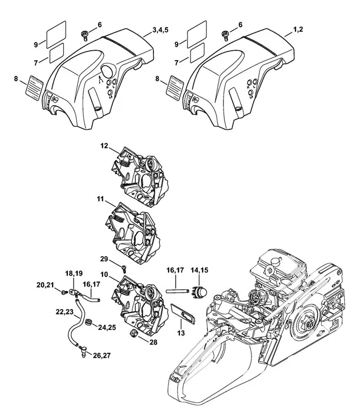Stihl MS231C-BE - Shroud