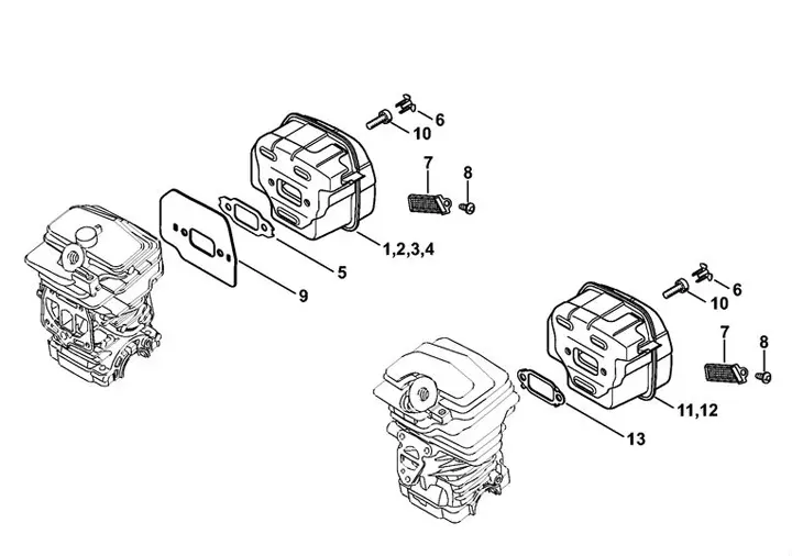 Stihl MS231C-BE - Muffler
