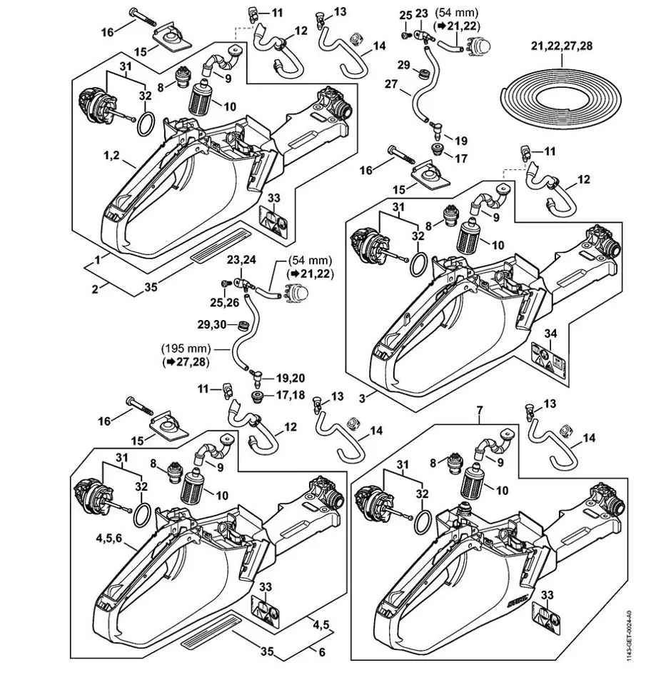 Stihl MS231C-BE - Tank Housing
