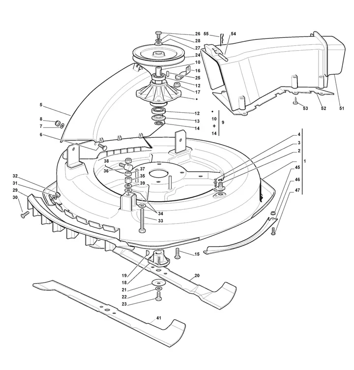 Mountfield 1328H cutting plate