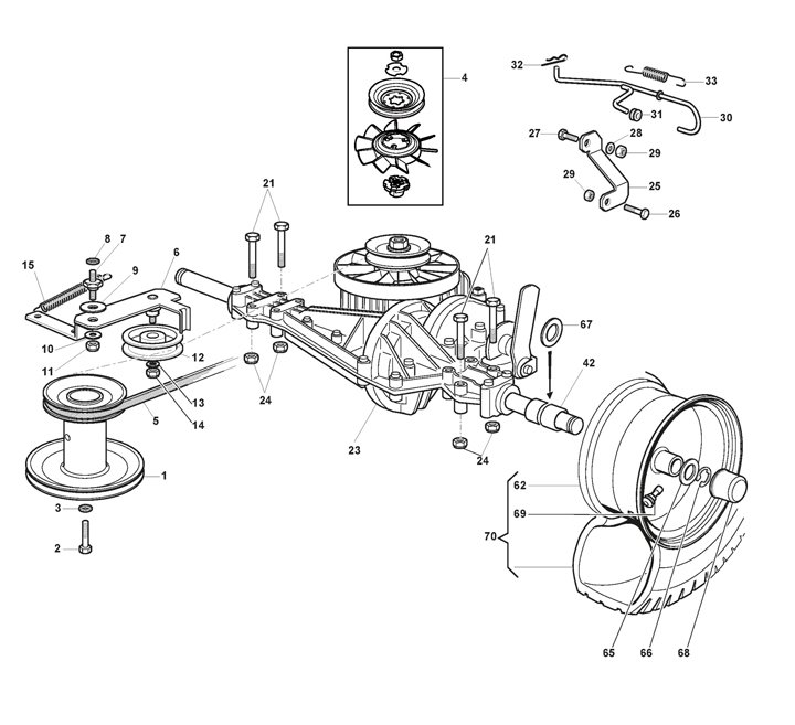 Mountfield 1328H Transmission