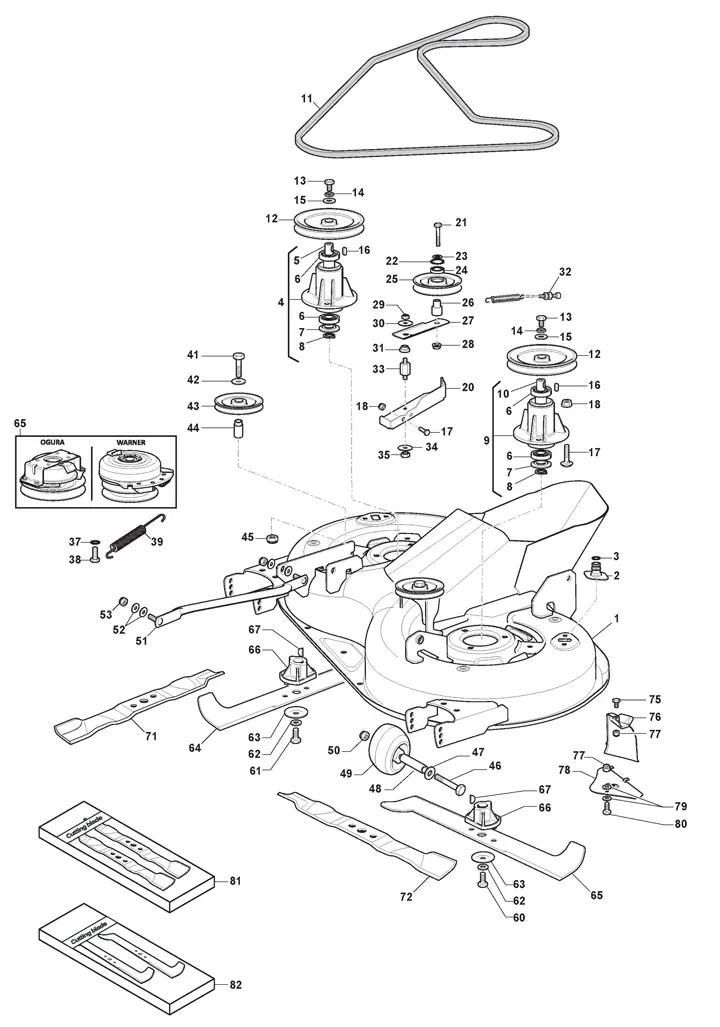 mountfield 1330m Cutting Plate with Electromagnetic Clutch