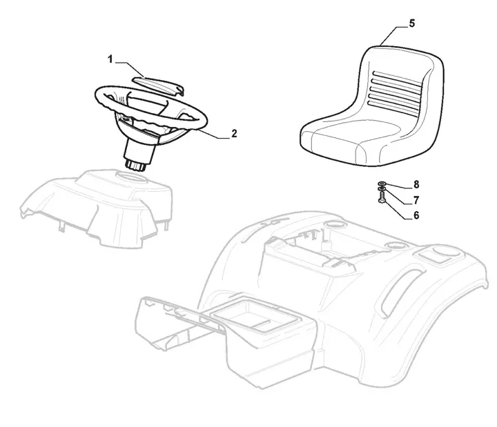 Mountfield 1330M - Seat, Steering Wheel