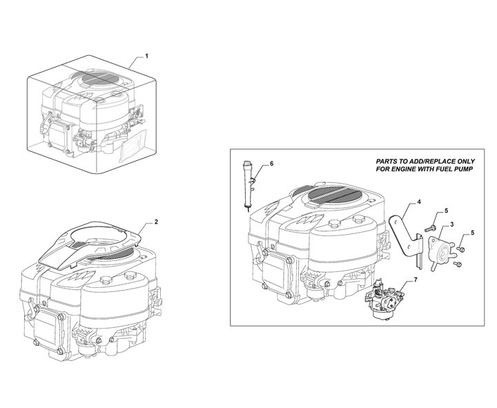 Mountfield 1530H - Engine, Fuel Pump