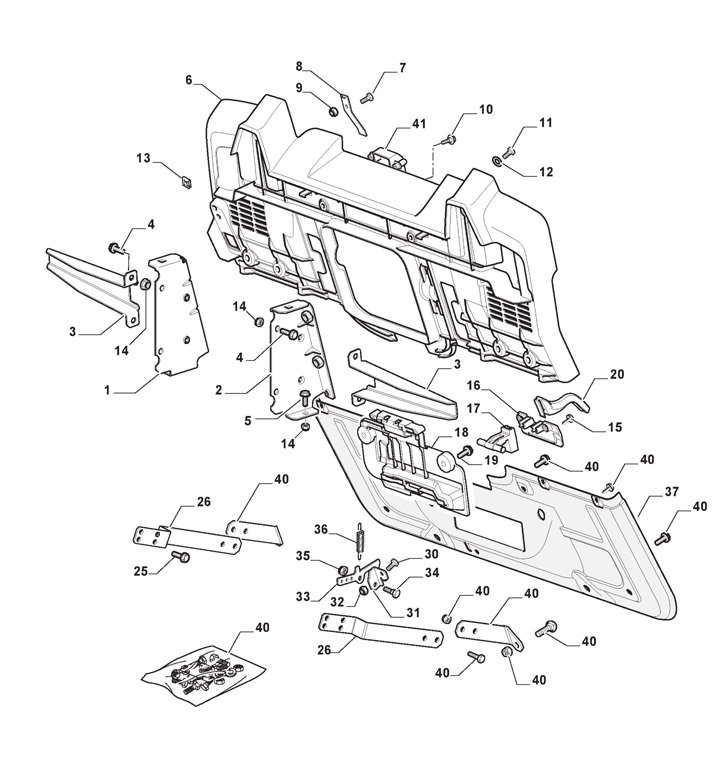 Mountfield 1530H Frame Rear Plate