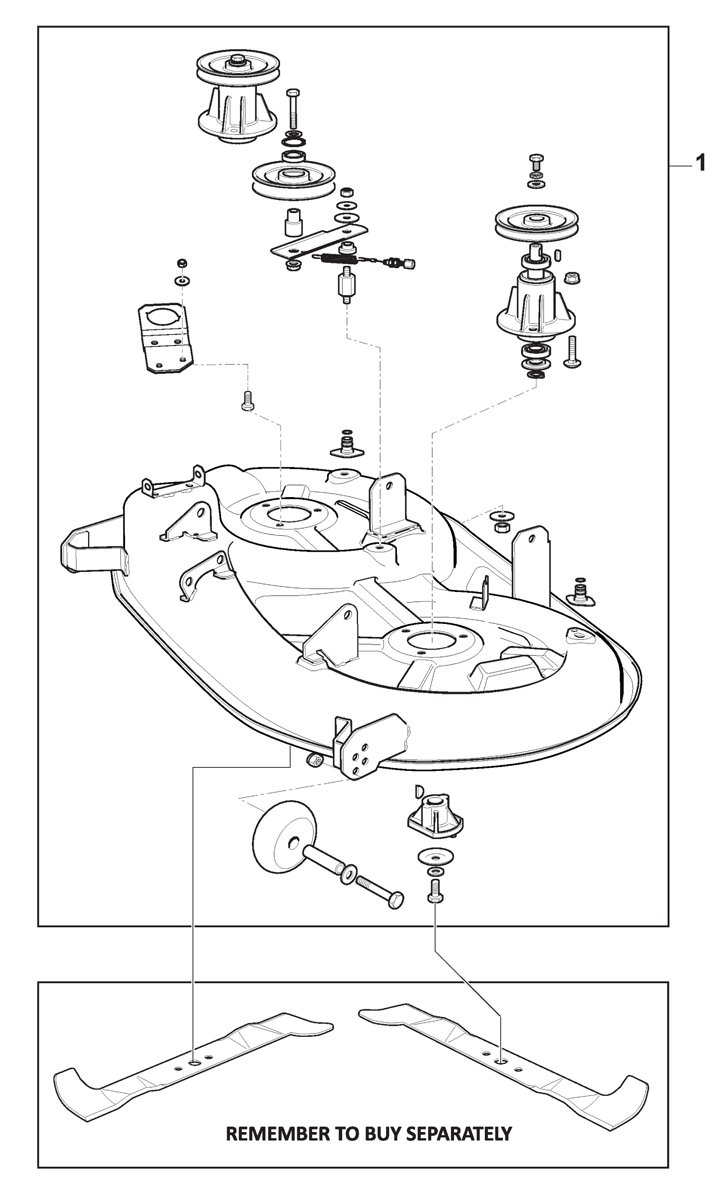 Mountfield 1538M-SD Cutting Deck Assemble SD98