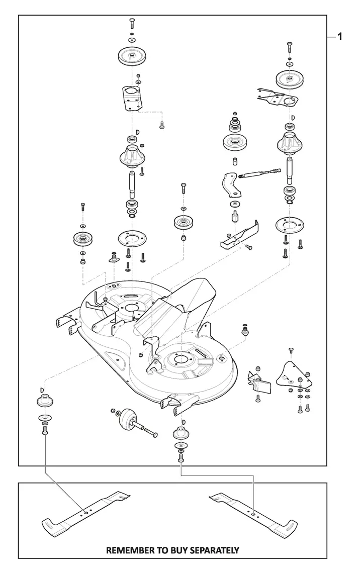 Mountfield 1638H Cutter Deck Assemble
