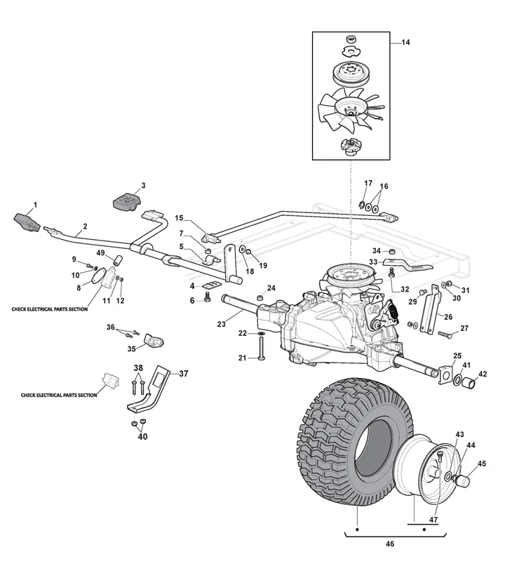 Mountfield 1638H Transmission