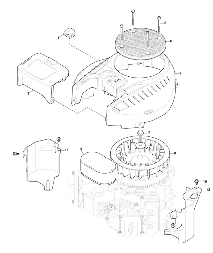 Mountfield 1643H-SD Fan Cover, Air Cleaner
