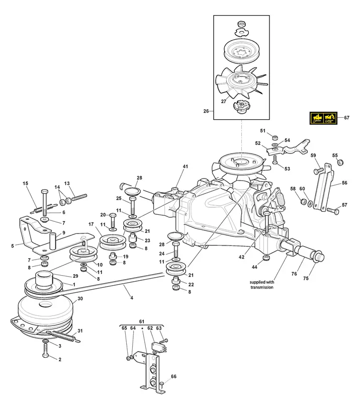 Mountfield 2240H- HYG Transmission
