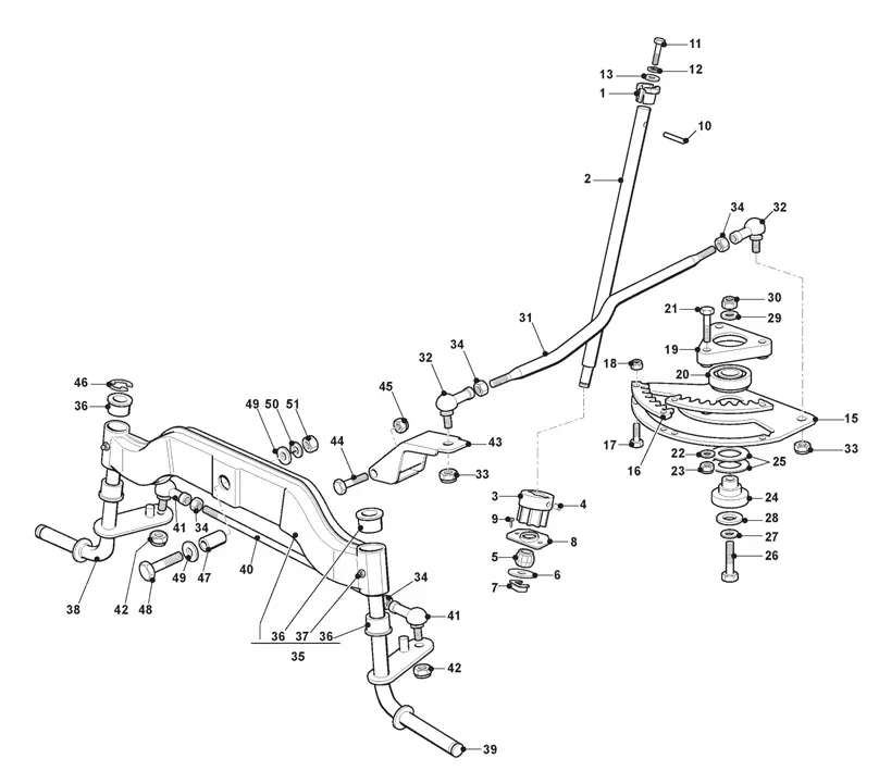 Mountfield 2240H Steering