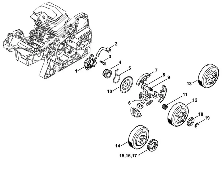 Stihl MS231C-BE - Oil Pump