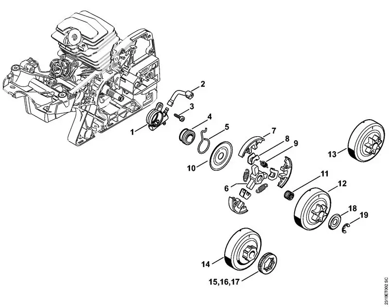 Stihl MS231 - Oil Pump