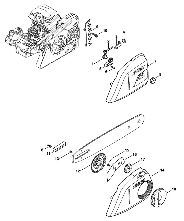Stihl MS231C-BE - Chain Tensioner