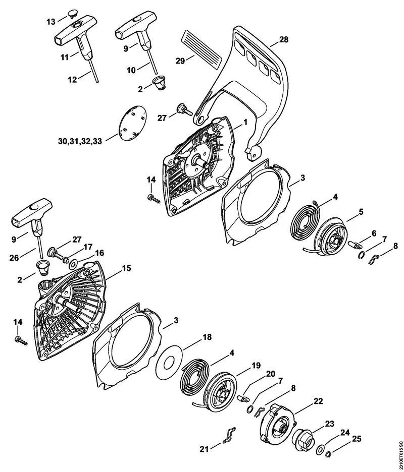 Stihl MS231 - Rewind Starter