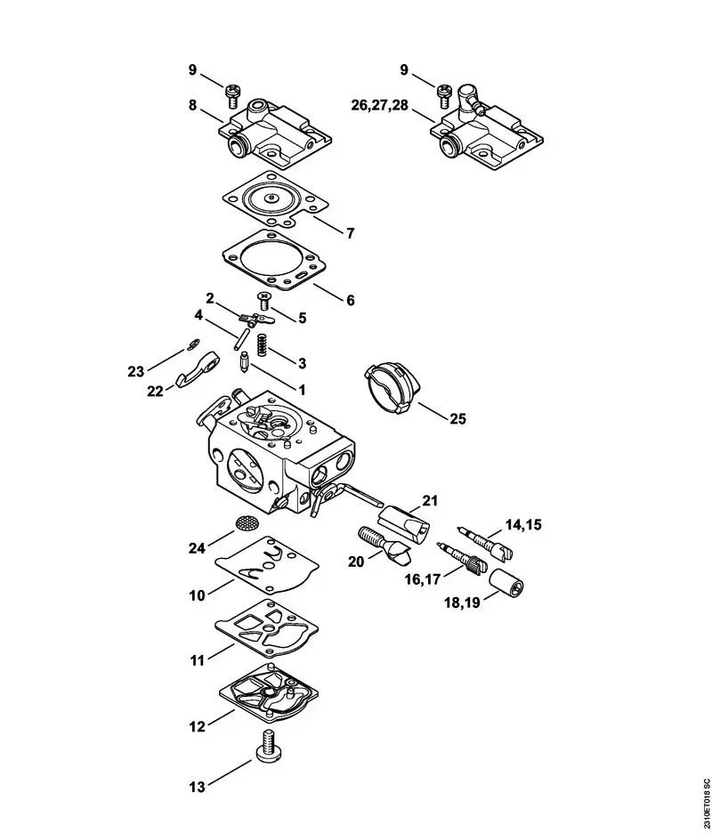 Stihl MS231 - Carburetor