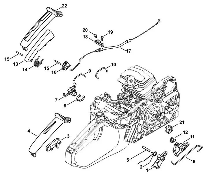 Stihl MS231C-BE - Throttle
