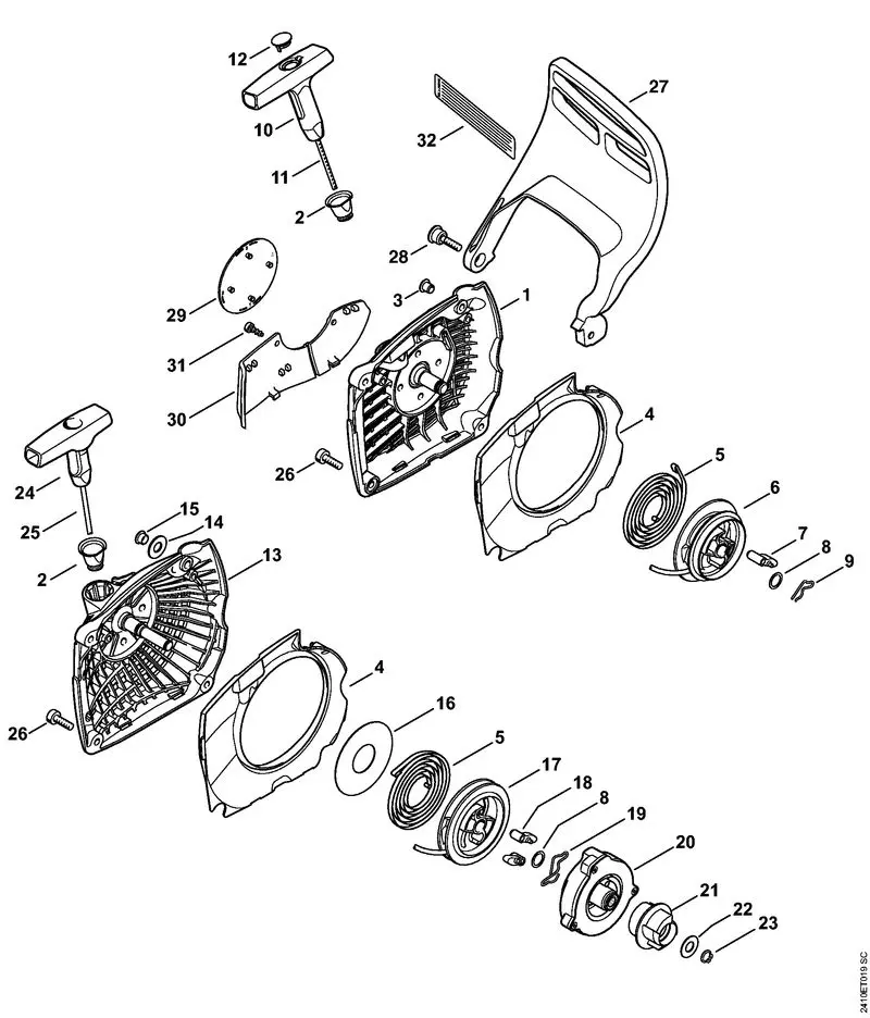 Stihl MS241C-M - Rewind Starter