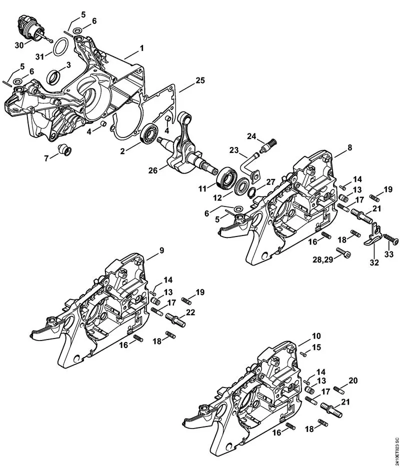 Stihl MS241C-M - Crankcase