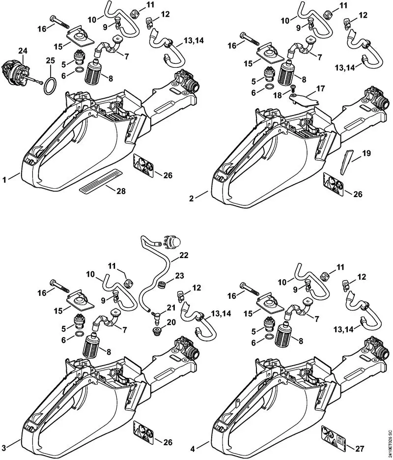 Stihl MS241C-M - Tank Housing