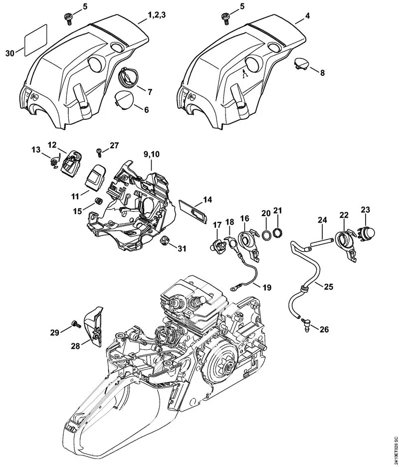 Stihl MS241C-M - Shroud