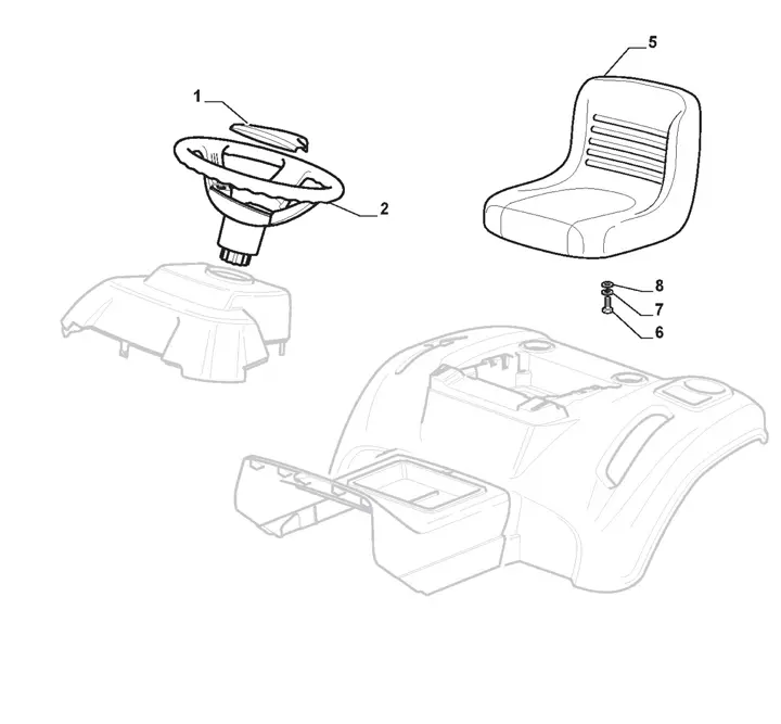 Mountfield Freedom 38E-SD Seat, Steering Wheel