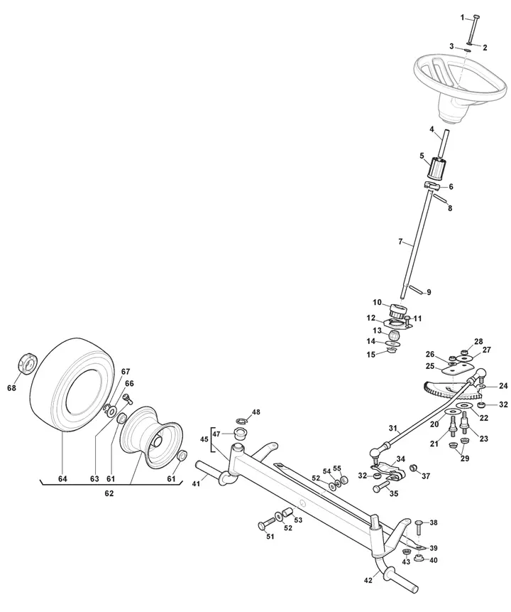 Mountfield Freedom 38E-SD Steering