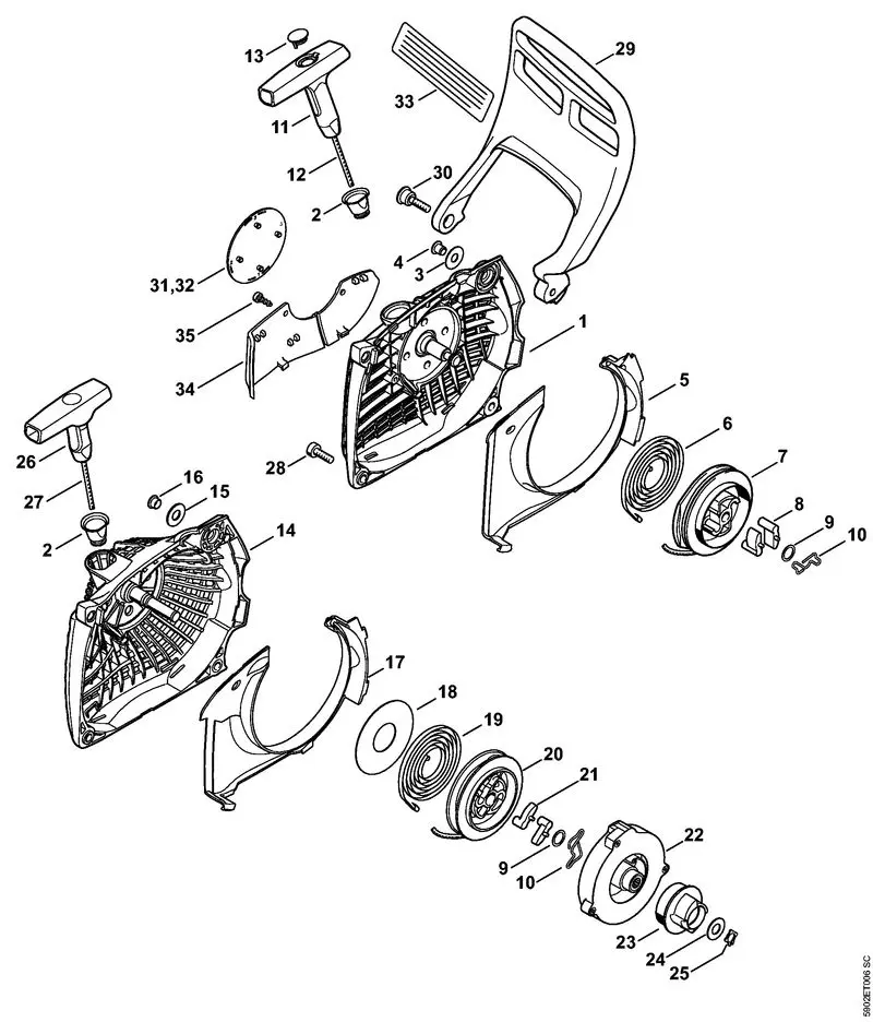 Stihl MS261C-M - Rewind Starter